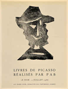 1971 Print Picasso Livres Books PAB 1966 P.A. Benoit - ORIGINAL PIC3
