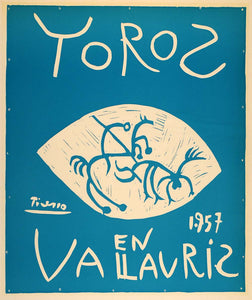 1971 Print Picasso Picador Bull Toros en Vallauris 1957 - ORIGINAL PIC3