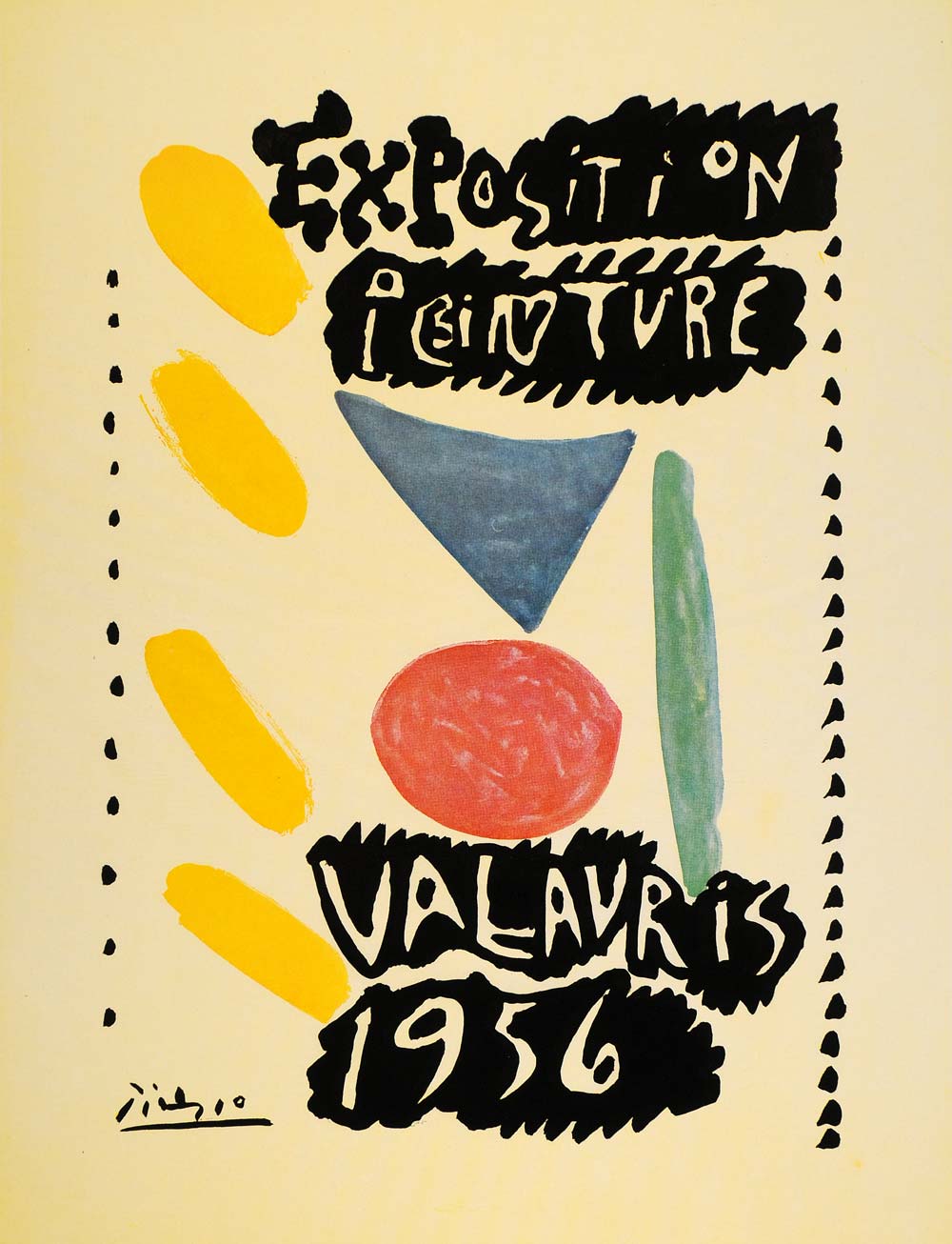 1971 Print Picasso Exposition Peinture Vallauris 1956 - ORIGINAL PIC3