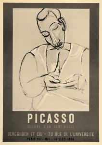1971 Print Picasso Drawings Berggruen Paris Poster 1956 - ORIGINAL PIC3