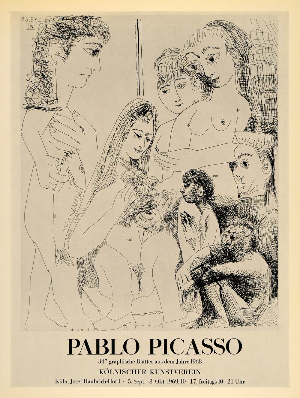 1971 Print Picasso Kolnischer Kunstverein Nudes Poster - ORIGINAL PIC3