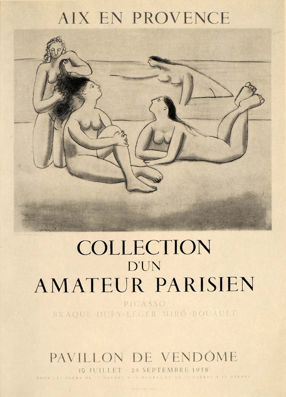 1971 Print Picasso Nudes Art Poster Aix-en-Provence - ORIGINAL PIC3