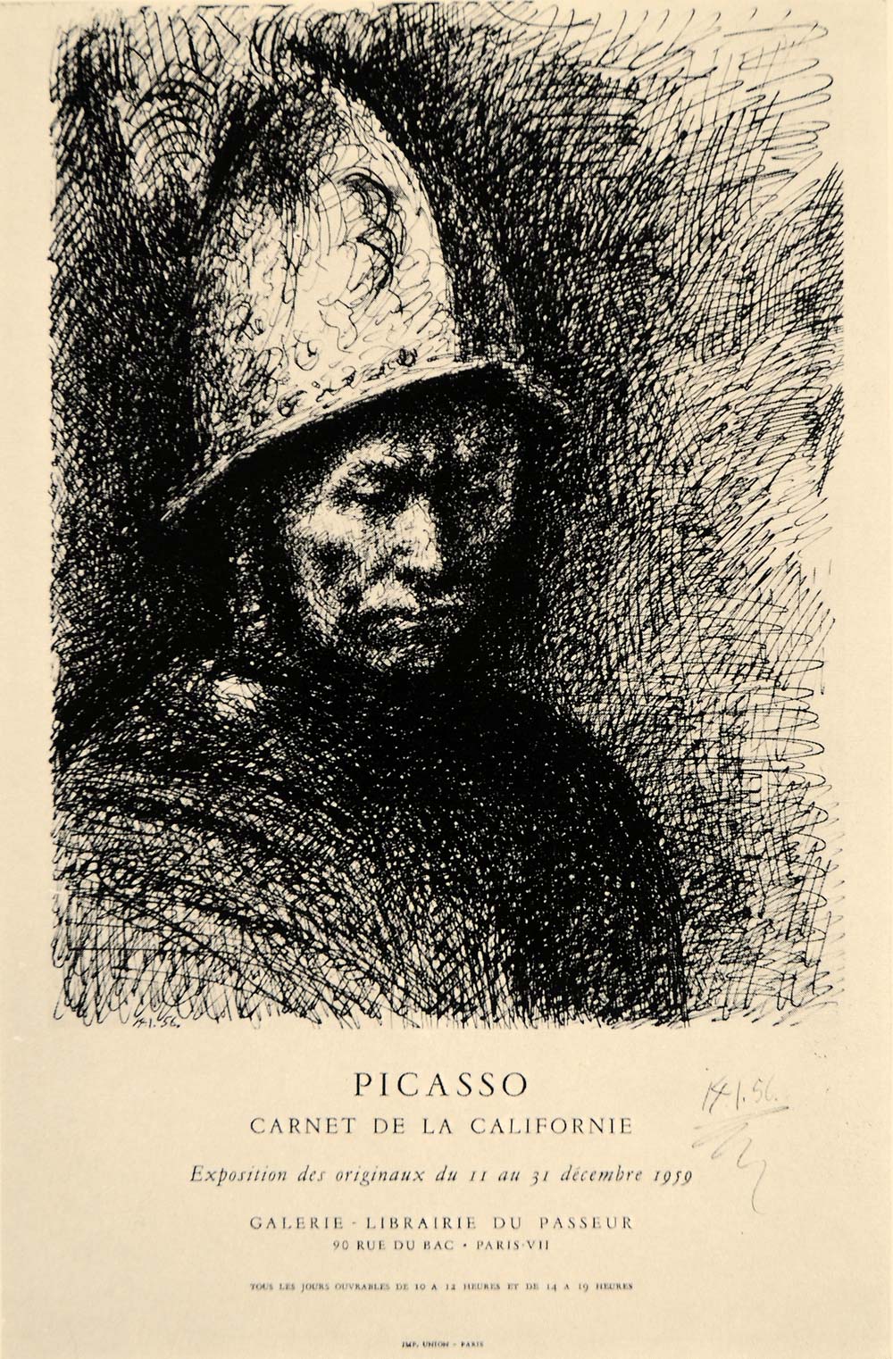 1971 Print Picasso Carnet de la Californie Poster 1959 - ORIGINAL PIC3