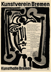 1971 Print Picasso Lecture Programs Kunstverein Bremen - ORIGINAL PIC3