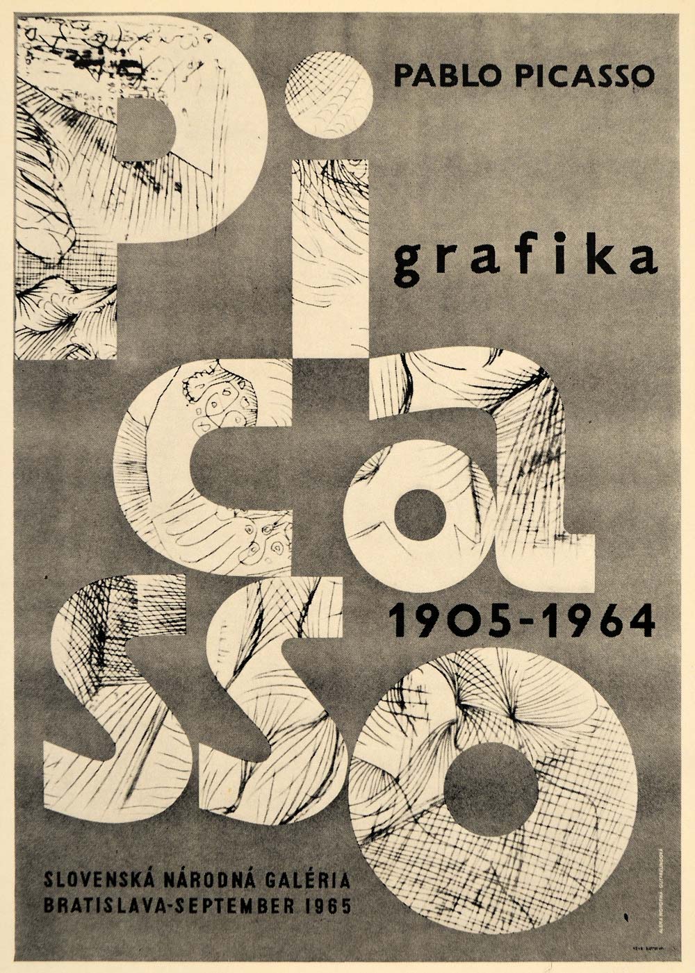1971 Print Picasso Graphic Art Bratislava Poster 1965 - ORIGINAL PIC3