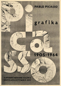 1971 Print Picasso Graphic Art Bratislava Poster 1965 - ORIGINAL PIC3