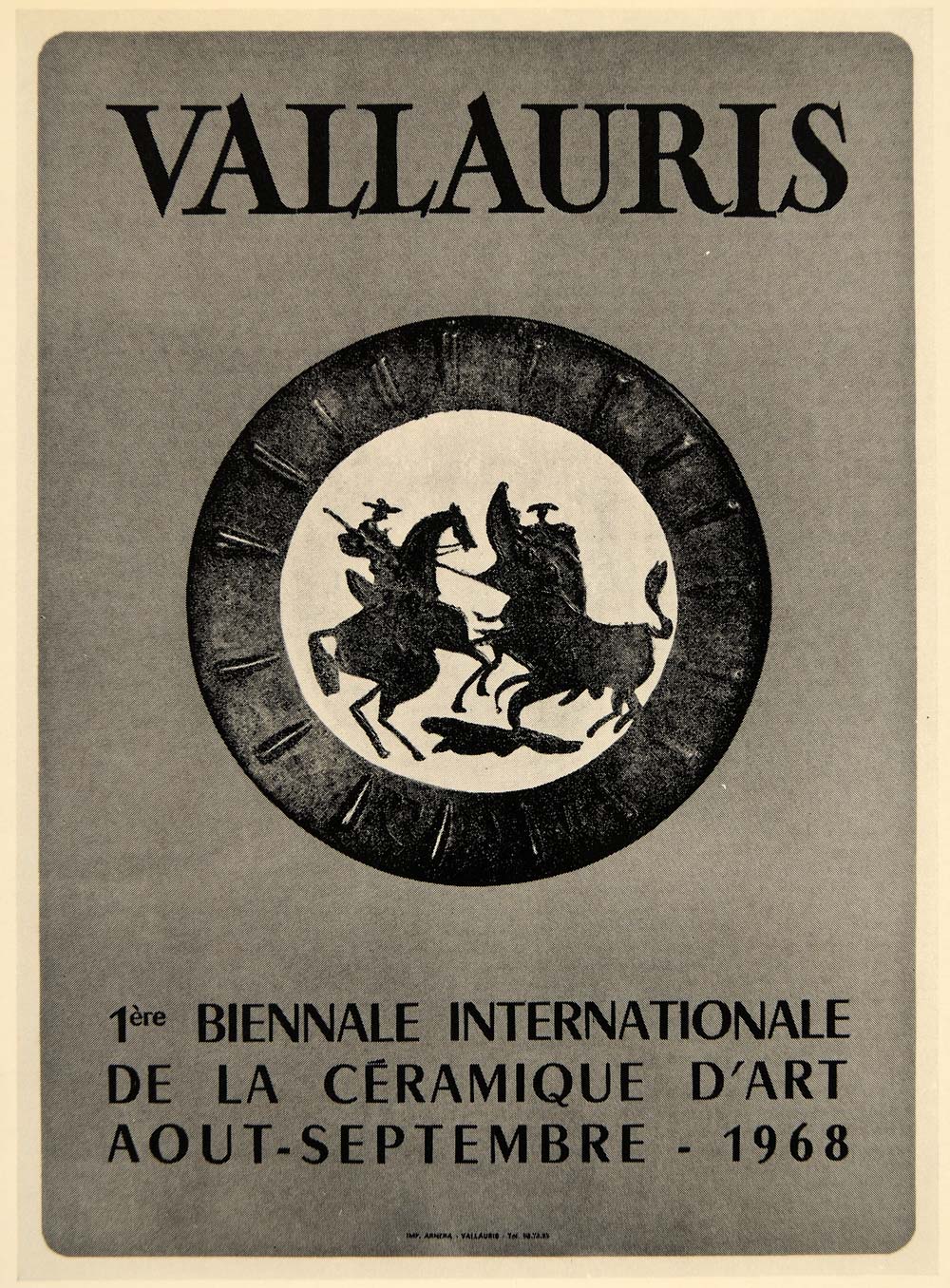 1971 Print Picasso Ceramic Arts Vallauris Poster 1968 - ORIGINAL PIC3