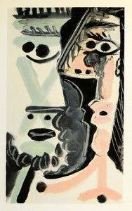 1966 Print Picasso Original Man Woman Nude Portrait  - ORIGINAL