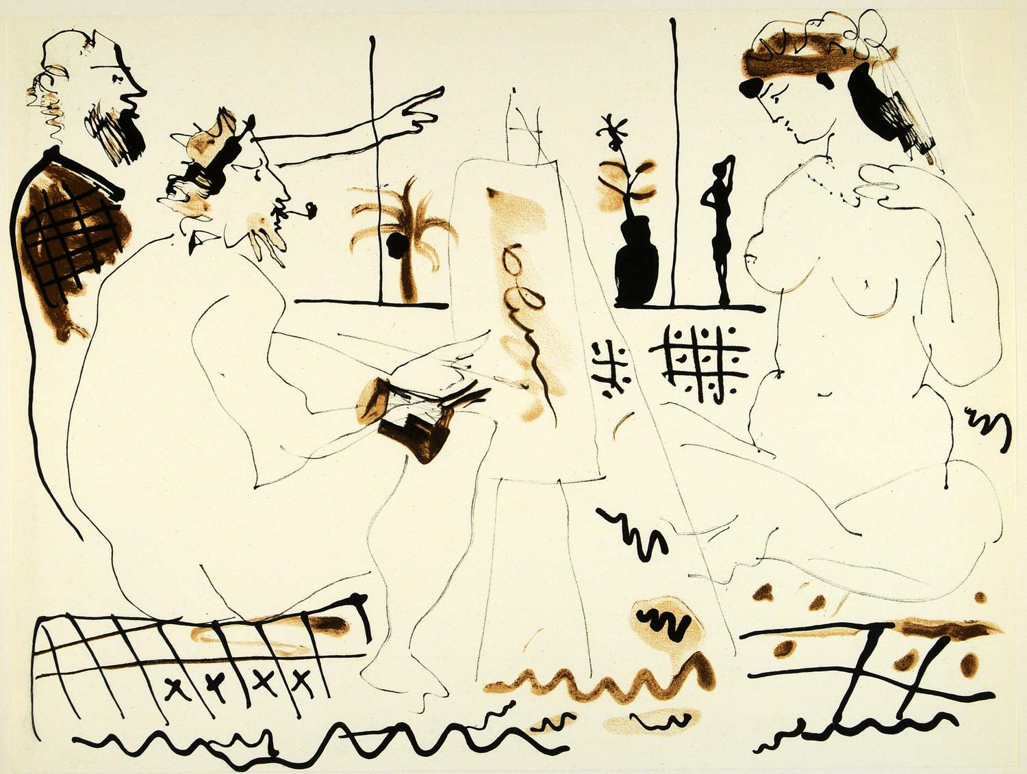 1966 Lithograph Pablo Picasso Painter Nude Woman Art Helene Parmelin Cramer 134