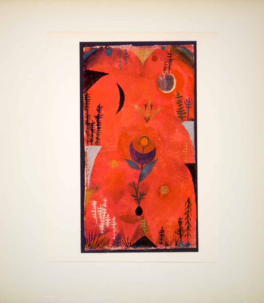 1958 Color Print Paul Klee Flower Myth Blumenmythos Abstract Botanical