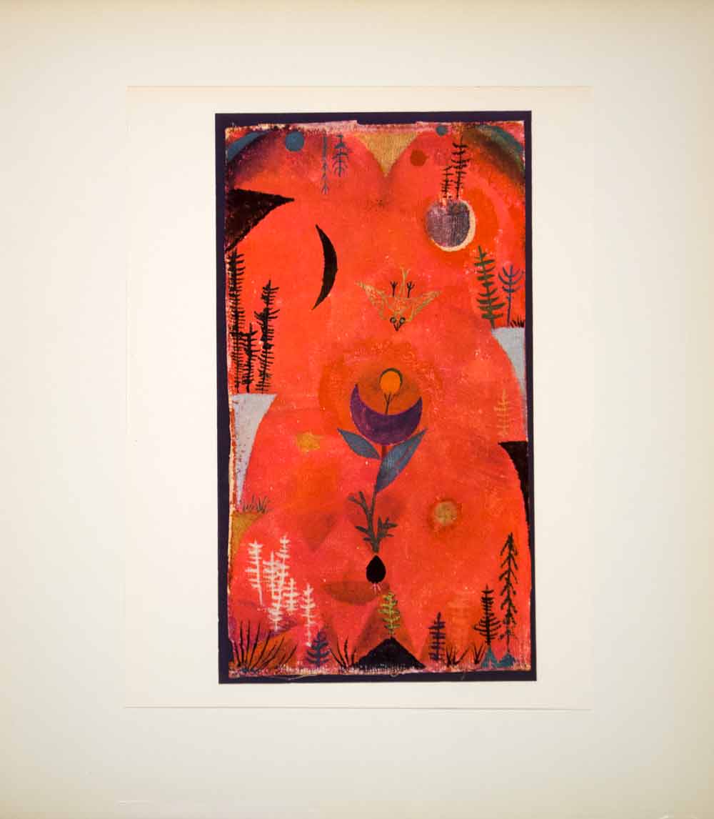 1958 Color Print Paul Klee Flower Myth Blumenmythos Abstract Botanical Art PL1