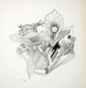 1958 Print Paul Klee Beetle Der Kafer Flower Insect Bug Expressionism Nature PL1