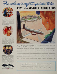 1946 Ad Martin Airliner Aircraft Airplane Plane Postwar - ORIGINAL ADVERTISING