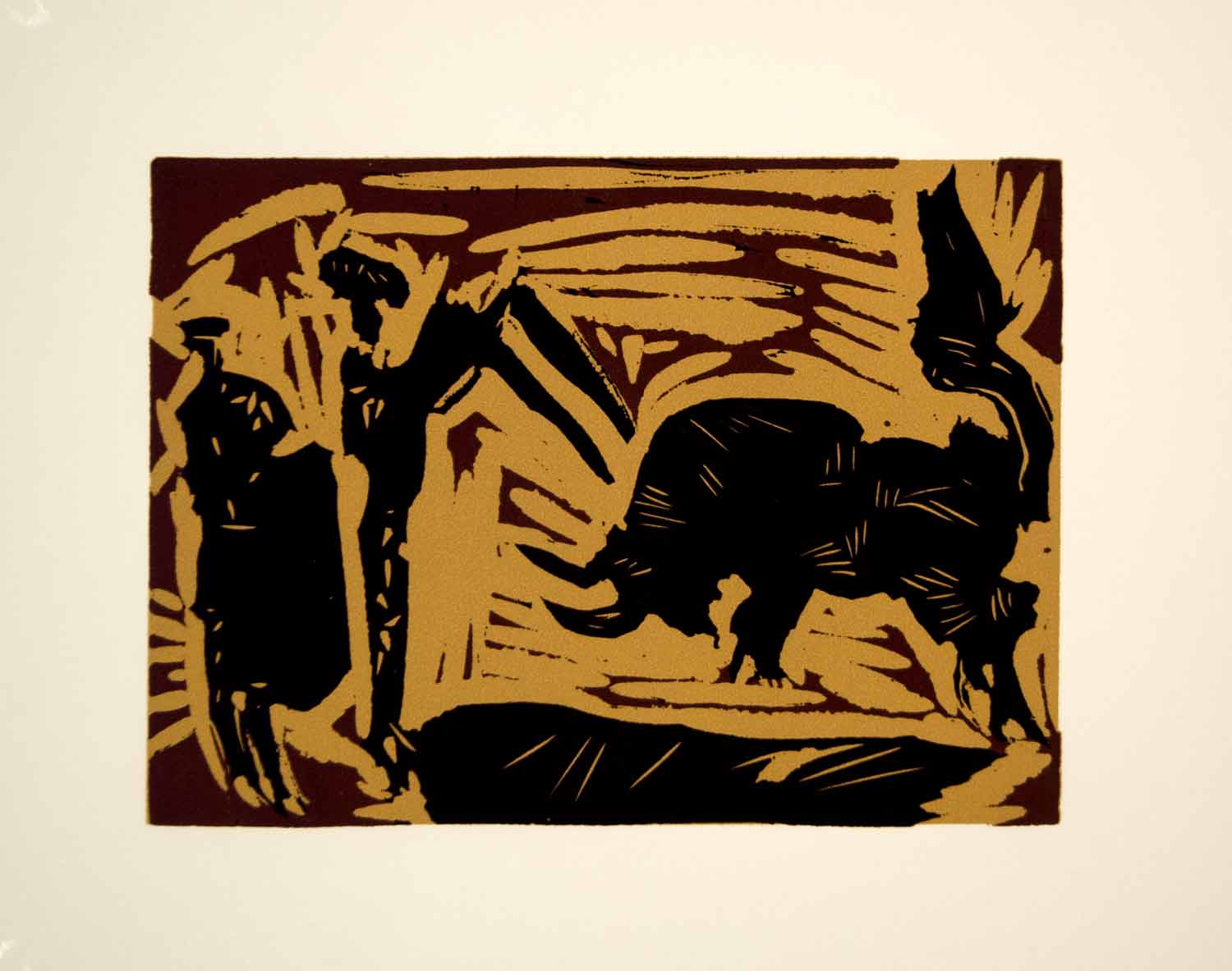 1963 Lithograph Picasso Banderillas Bull Bullfighting Corrida Toros Matador Art