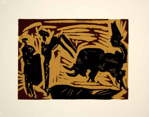 1963 Lithograph Picasso Banderillas Bull Bullfighting Corrida Toros Matador Art