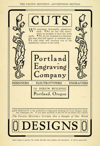 1905 Ad Portland Engraving Electrotypers Engravers Cuts - ORIGINAL PM2