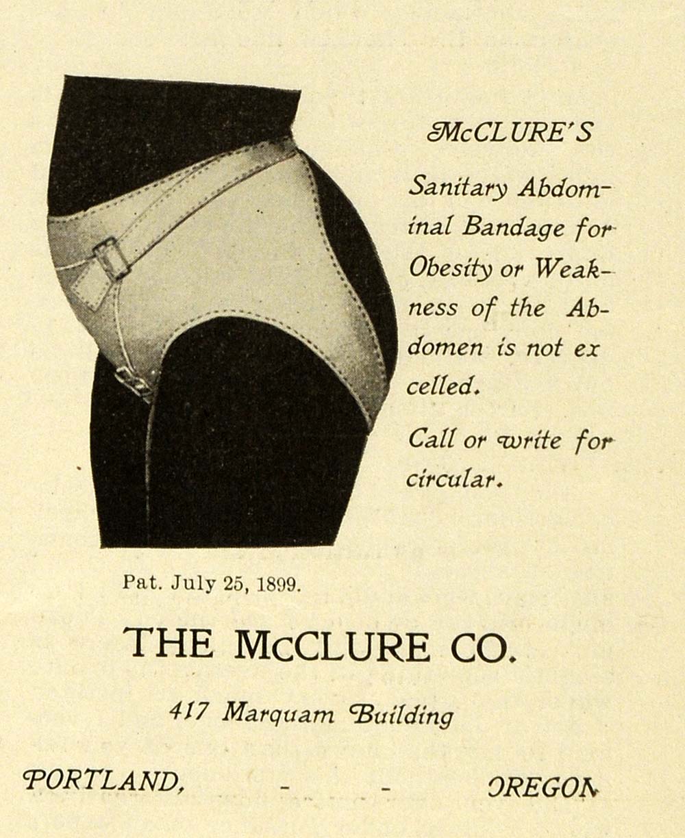 1901 Ad McClure Portland Bandage Clothing Accessory - ORIGINAL ADVERTISING PM2