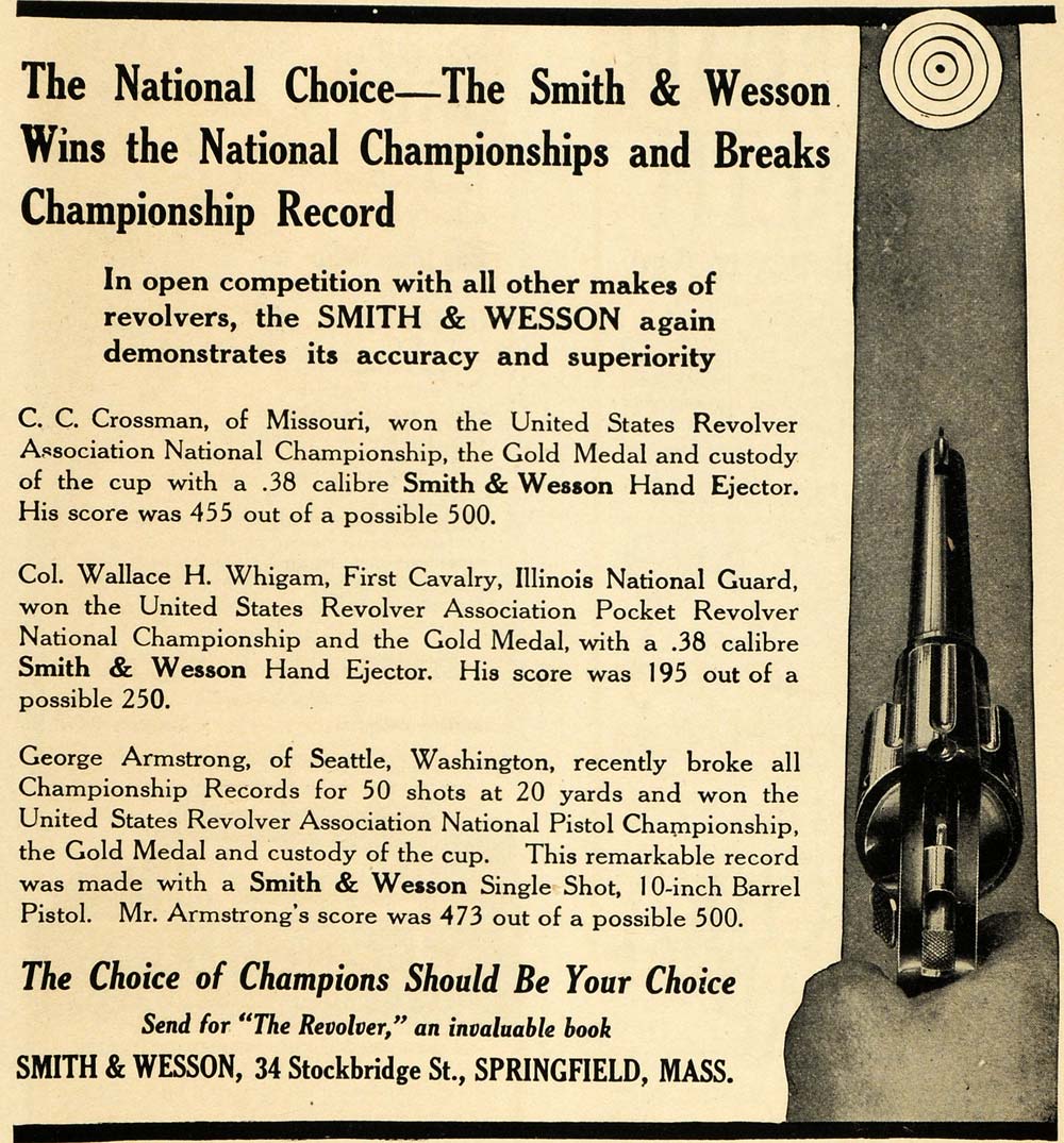 1911 Ad Smith Wesson Pistol Gun Firearm Crossman Whigam - ORIGINAL PM2