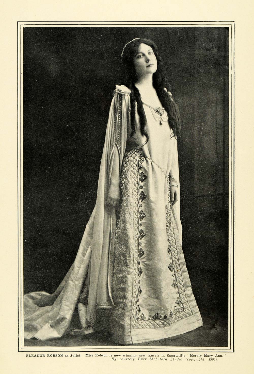 1904 Print Eleanor Robson Juliet Zangwill Actress Shaw ORIGINAL HISTORIC PM2