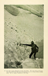 1907 Print Kiser Mammoth Crevasse Mount Baker Climbing ORIGINAL HISTORIC PM2