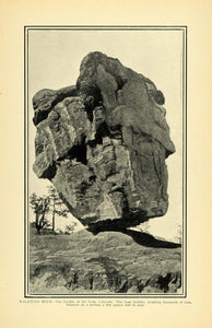 1903 Print Balanced Rock Garden Gods Colorado - ORIGINAL HISTORIC IMAGE PM2