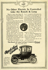 1912 Ad Rauch Lang Antique Electric Carriages Cars Cleveland Ohio PM3