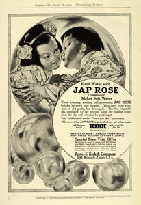1912 Ad Jap Rose Soap James S Kirk Chicago Japanese Children Skin Care PM3
