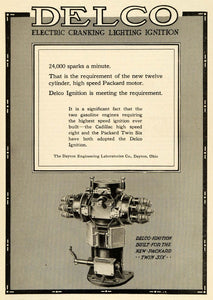 1915 Ad Electric Crank Delco Ignition Packard Cadillac Motor Dayton PM3