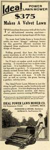 1915 Ad Ideal Power Lawn Mower Pricing Landscaping Care Poindexter Snitjer PM3