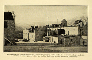 1912 Print Nevada Penitentiary Building Jail Prison Golden Rule PM3