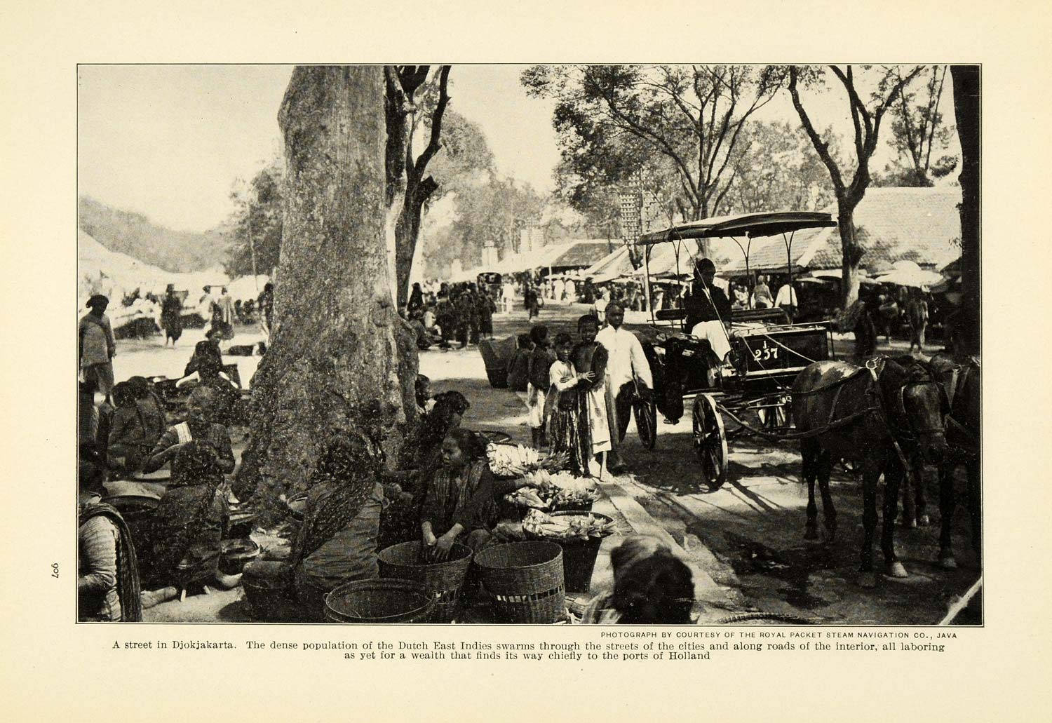 1914 Print Djokjakarta Jogia Yogyakarta Village Indonesia Streets Culture PM3