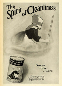 1912 Ad Old Dutch Cleanser Chases Dirt Trademark Household Chores