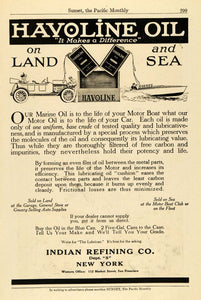 1914 Ad Antique Havoline Marine Boat Oil Indian Refining Lubricants New York PM3