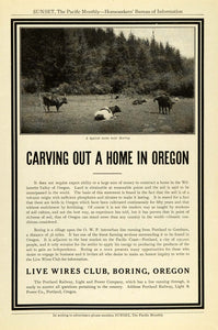 1912 Ad Live Wires Club Boring Oregon Farm Realty Willamette Valley PM3