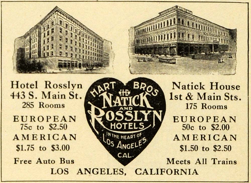 1910 Ad Natick House Hotel Rosslyn Resort Lodging Rates Los Angeles PM3