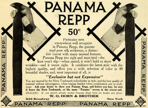 1913 Ad Panama Repp Ties Business Attire Neckware W O Horn Clothing PM3