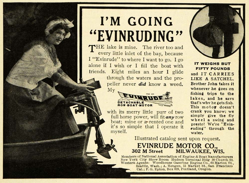 PUBLICITE ADVERTISING 076 1966 Evinrude moteur de bateau hors-bord