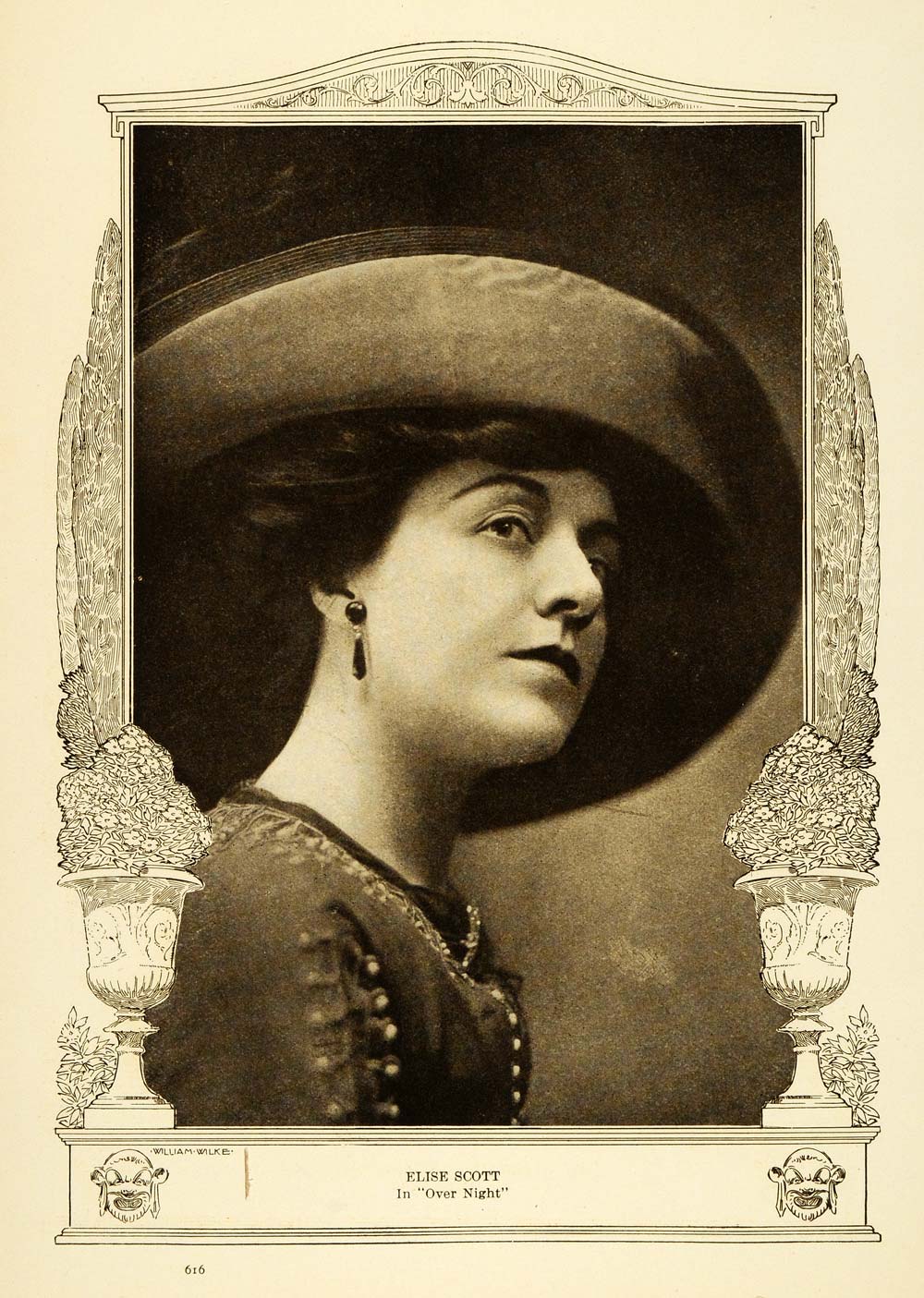 1912 Print Elsie Scott Portrait Over Night Play William Wilke PM3