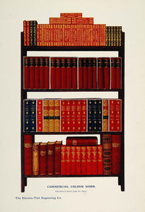 1908 Print Color Commercial Sample Books Bookcase - ORIGINAL PNR2