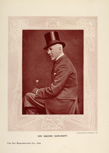1908 Print Portrait Sir Squire Bancroft English Actor ORIGINAL HISTORIC PNR2