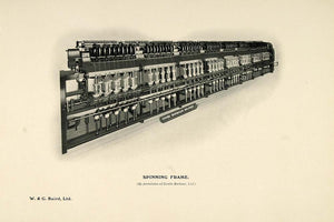 1908 Print Spinning Frame Machine Combe Barbour Belfast - ORIGINAL PNR2