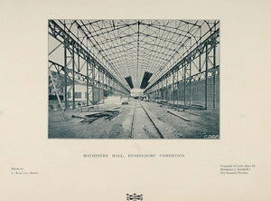 1901 Print Machinery Hall Girders Dusseldorf Exhibition ORIGINAL HISTORIC PNR4