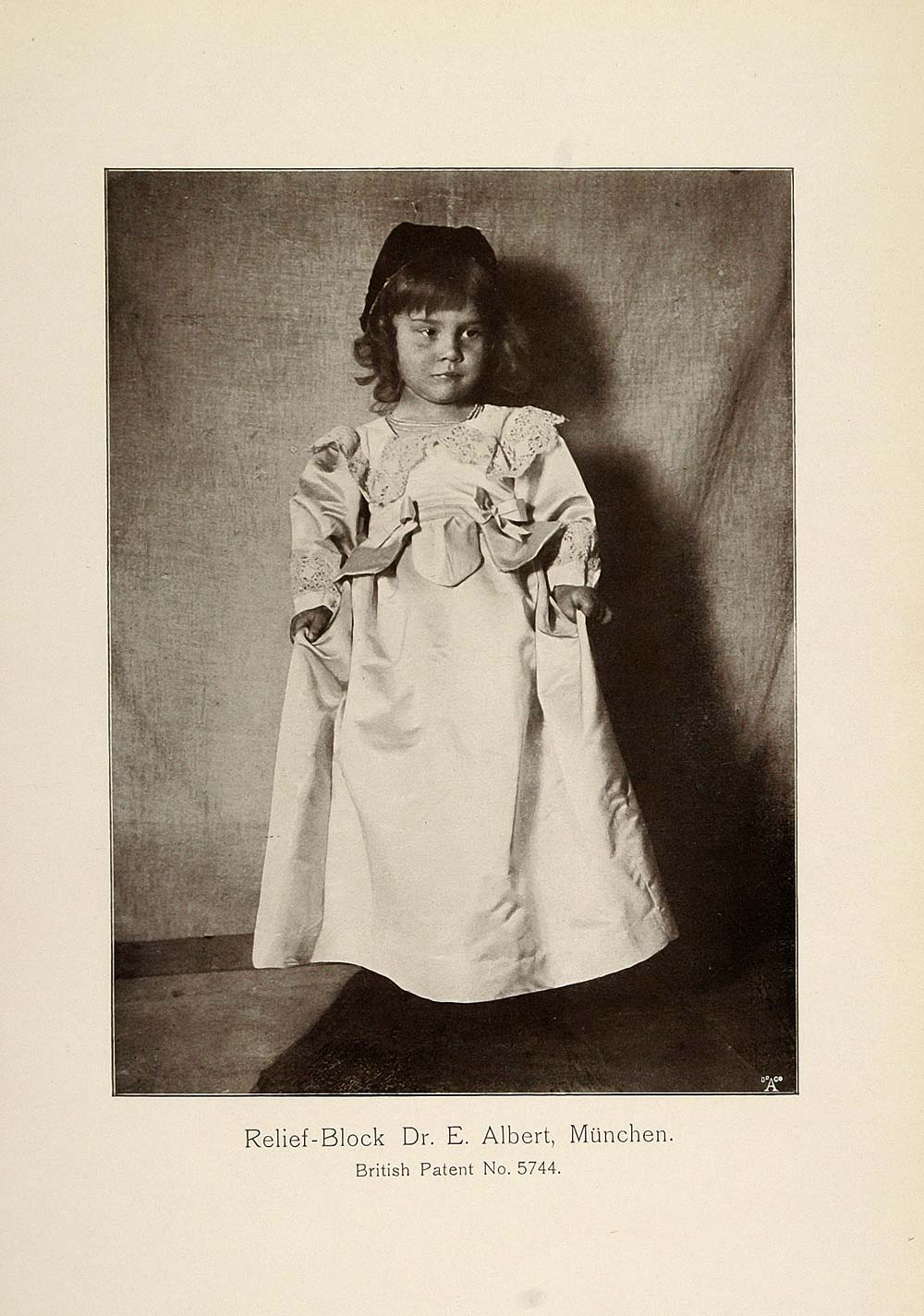 1901 Print Portrait Edwardian Child Girl E. Albert NICE ORIGINAL HISTORIC PNR4