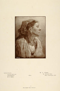 1897 Print Portrait Peasant Woman Head W. C. Keene - ORIGINAL HISTORIC PNR5