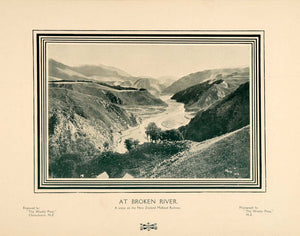 1907 Pint Broken River New Zealand Midland RY Landscape Mountain Weekly PNR7