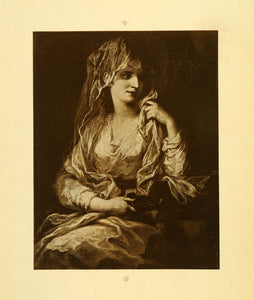 1905 Print Angelica Kauffmann Die Vestalin Veil Lady Portrait Duotone PNR8