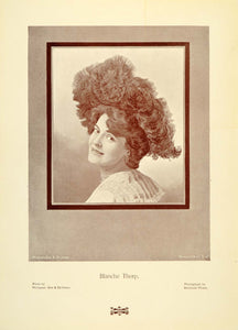1905 Print Reinhold Thiele Blanche Thorp Actress Portrait Philipson Duotone PNR8