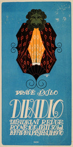 1914 Mini Poster Ottokar Stafl Theatre Mask Magazine Divadlo Color PO1