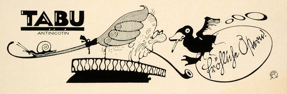 bird smoking cigarette 1931 Julius Klinger Lithograph TABU Bird Smoking Cigarette Pipe Graphi – Period Paper Historic Art LLC bird smoking cigarette 1931 Julius Klinger Lithograph TABU Bird Smoking Cigarette Pipe Graphi – Period Paper Historic Art LLC