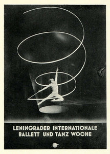 1936 Print Leningrad International Ballet Dance Week Russia Leningrader PO6